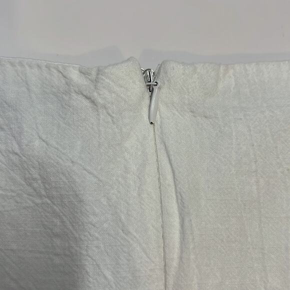 Wild Girls Tie Front Puff Sleeve Mini Dress in White - Picture 9 of 10